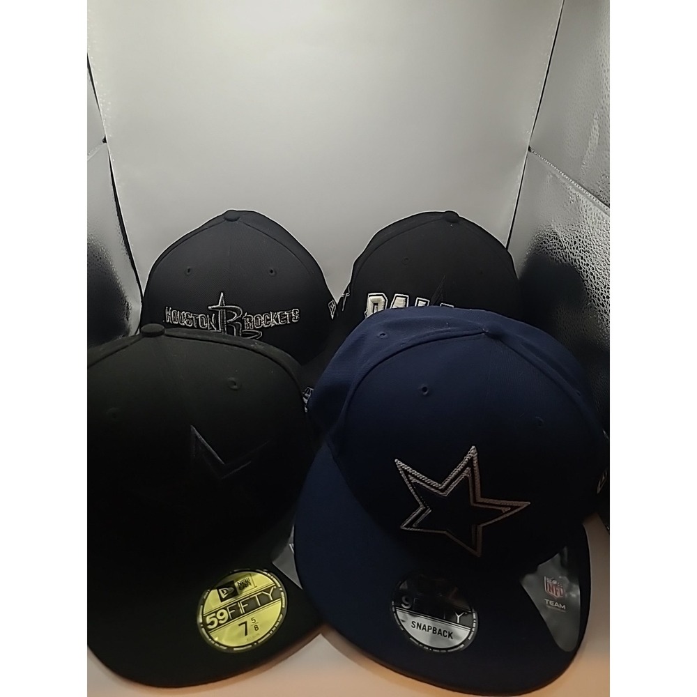 New Era Dallas Cowboys Hat Lot (3) Plus One Houston Rockets 59fifty Read‎